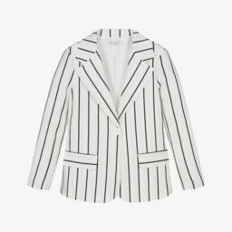 Elsy-Girls White & Black Striped Trousers | Childrensalon