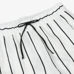 Elsy-Girls White & Black Striped Trousers | Childrensalon