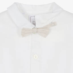 Emile et Rose-طقم شورت قطن وكتان لون بيج وعاجي للمواليد | Childrensalon