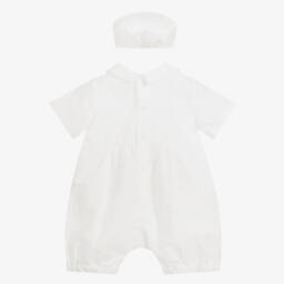 Emile et Rose-Baby Boys Ivory Cotton Babysuit Set | Childrensalon