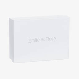 Emile et Rose-طقم هدية أرنب مع مرايل لون زهري | Childrensalon