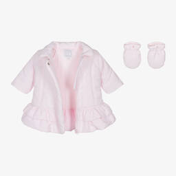 Emile et Rose-معطف مبطن لون زهري للمولودات | Childrensalon