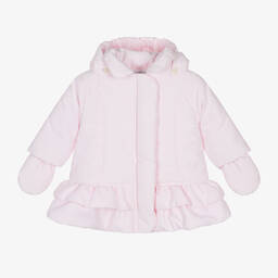 Emile et Rose-معطف مبطن لون زهري للمولودات | Childrensalon