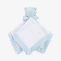 Emile et Rose-Blue Teddy Bear Velour Doudou (30cm) | Childrensalon