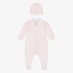 Emile et Rose-طقم أفرول قطن لون زهري للمولودات | Childrensalon