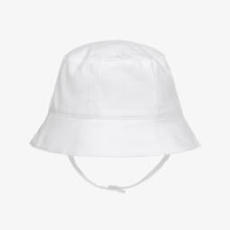 Emile et Rose-قبعة شمس قطن لون أبيض للأطفال | Childrensalon