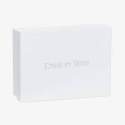 Emile et Rose-طقم أفرول قطن لون أبيض ورمادي | Childrensalon
