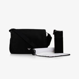 Emporio Armani-Black Changing Bag (36cm) | Childrensalon