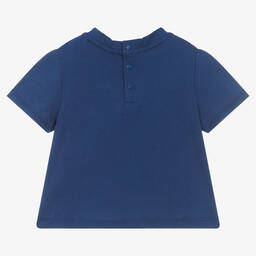 إEmporio Armani-تيشيرت أطفال ولادي قطن لون أزرق داكن | Childrensalon