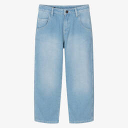 Emporio Armani-Boys White Cotton T-Shirt with Red Logo Baseball Cap Design | Childrensalon