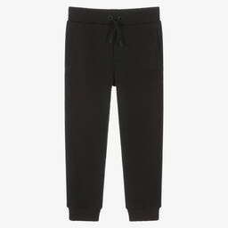 Boys Navy Blue Cotton Eagle Joggers