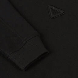 Emporio Armani-Boys Navy Blue Cotton Eagle Sweatshirt | Childrensalon