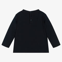 إEmporio Armani-توب أطفال ولادي قطن لون كحلي | Childrensalon