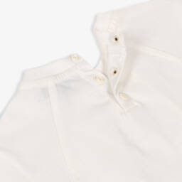 Emporio Armani-Boys White Cotton Embossed Logo T-Shirt | Childrensalon