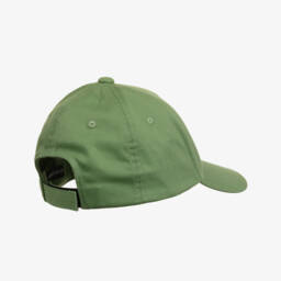 Emporio Armani-Green Cotton Twill Bear Cap | Childrensalon