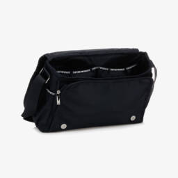 Emporio Armani-Navy Blue Messenger Changing Bag (36cm) | Childrensalon