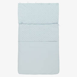 Emporio Armani-Pale Blue Cotton Baby Nest (71cm) | Childrensalon