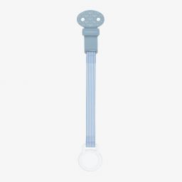 Emporio Armani-Pale Blue Dummy & Clip Set | Childrensalon