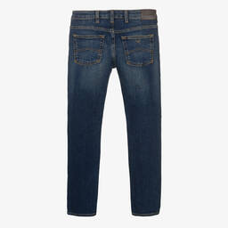 Emporio Armani-Teen Boys Dark Blue Denim Jeans | Childrensalon