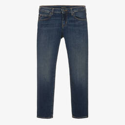 Emporio Armani-Teen Boys Dark Blue Denim Jeans | Childrensalon