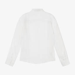 Emporio Armani-Teen Boys White Linen Shirt | Childrensalon