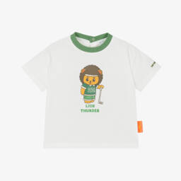 BOSS-Boys Blue Monogram Hooded Jacket | Childrensalon