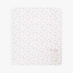 Emporio Armani-White & Pink Padded Cotton Blanket (73cm) | Childrensalon
