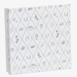 English Trousseau-Blue Wool Knit Baby Shawl (122cm) | Childrensalon