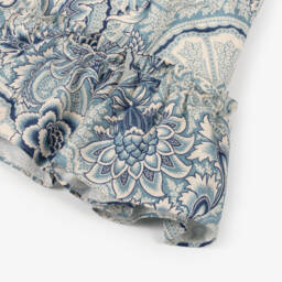 Etro-فستان بنات بطبعة بيزلي قطن لون أزرق | Childrensalon