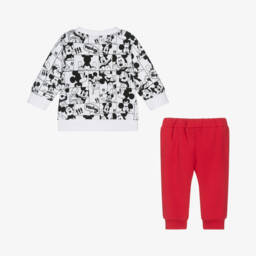 Everything Must Change-Boys Red & White Cotton Disney Tracksuit | Childrensalon