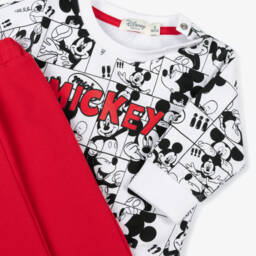 Everything Must Change-Boys Red & White Cotton Disney Tracksuit | Childrensalon