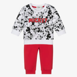 Everything Must Change-Boys Red & White Cotton Disney Tracksuit | Childrensalon