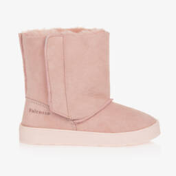 Falcotto by Naturino-Girls Pink Suede Leather Boots | Childrensalon