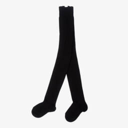 Falke-Black Cotton Tights | Childrensalon