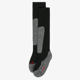 Falke-Black & Grey Active Ski Socks | Childrensalon