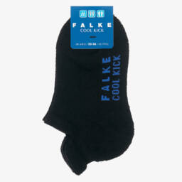 Falke-Black Trainer Socks | Childrensalon