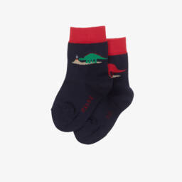 Falke-Boys Blue Dinosaur Cotton Socks | Childrensalon