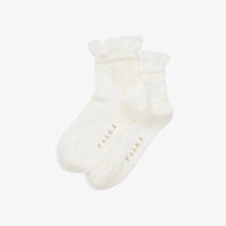 Falke-Girls Ivory Cotton Socks | Childrensalon