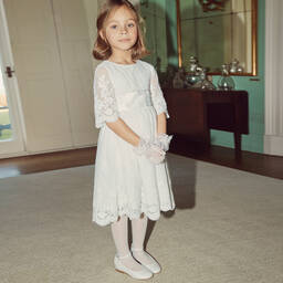 Falke-Girls Sheer White Matt Tights | Childrensalon