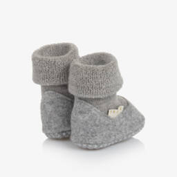 Falke-Grey Wool Baby Slipper Socks | Childrensalon