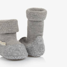 Falke-Grey Wool Baby Slipper Socks | Childrensalon