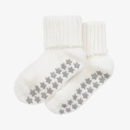 Falke-Ivory Cotton Baby Slipper Socks | Childrensalon