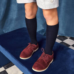 Falke-Navy Blue Knee High Wool Socks | Childrensalon