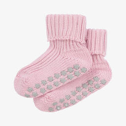 Falke-Pink Cotton Baby Slipper Socks | Childrensalon