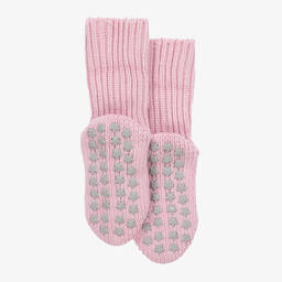 Falke-Pink Cotton Baby Slipper Socks | Childrensalon