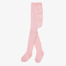 Falke-Pink Ribbed Cotton Baby Tights | Childrensalon