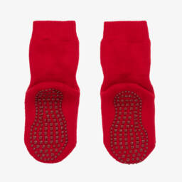 Falke-جوارب سليبرز قطن و صوف محبوك لون أحمر | Childrensalon