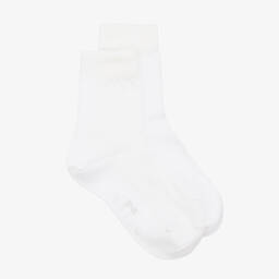 Falke-White Cotton Ankle Socks | Childrensalon