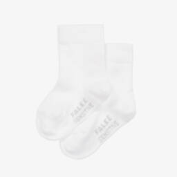 Falke-White Cotton Baby Socks | Childrensalon