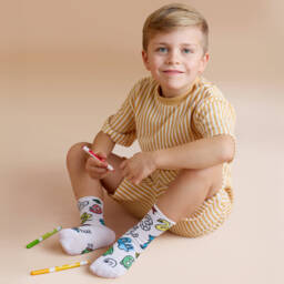 Falke-جوارب للتلوين قطن محبوك لون أبيض | Childrensalon